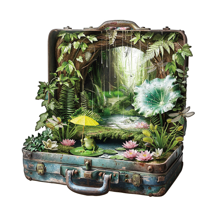 Rainforest Suitcase Wooden Jigsaw Puzzle