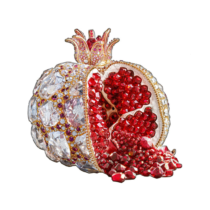 gem pomegranate Wooden Jigsaw Puzzle