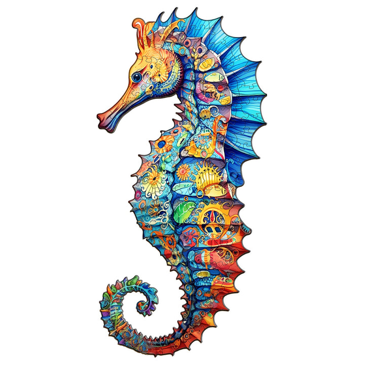 Seahorse 1 Wooden Jigsaw Puzzle-Woodbests