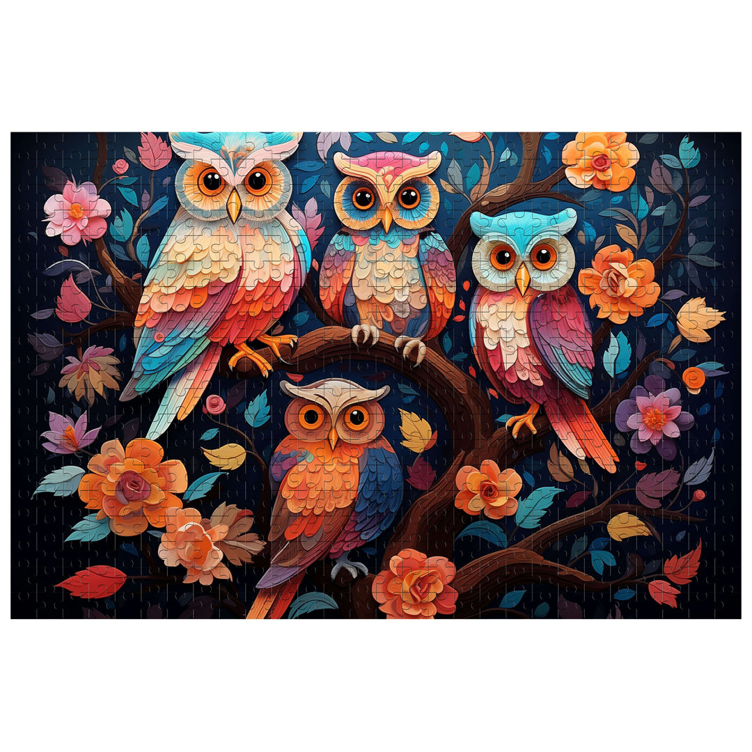 Owl Family 500 / 1000 Piece Puzzle