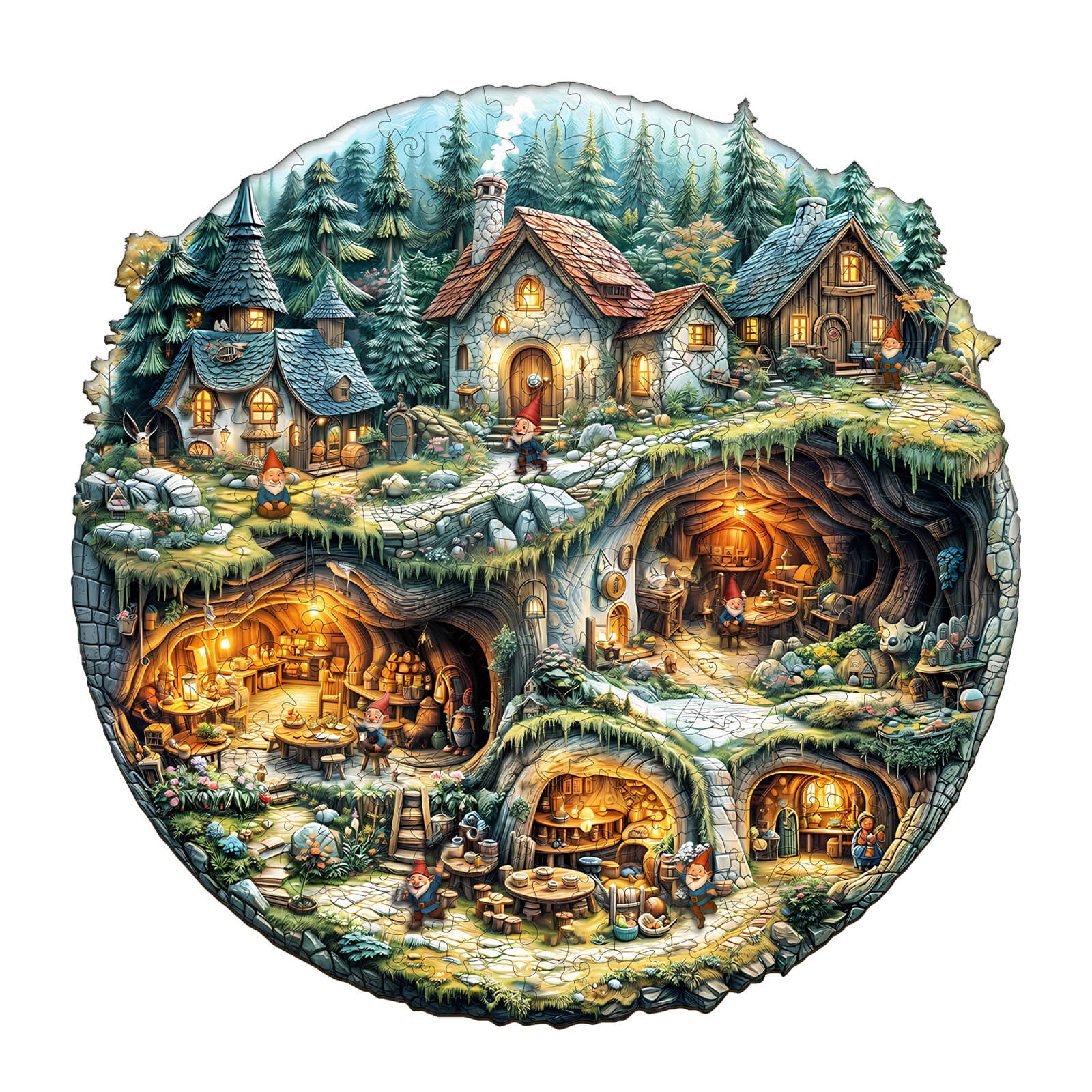 Goblin-Haus Holz-Puzzlespiel