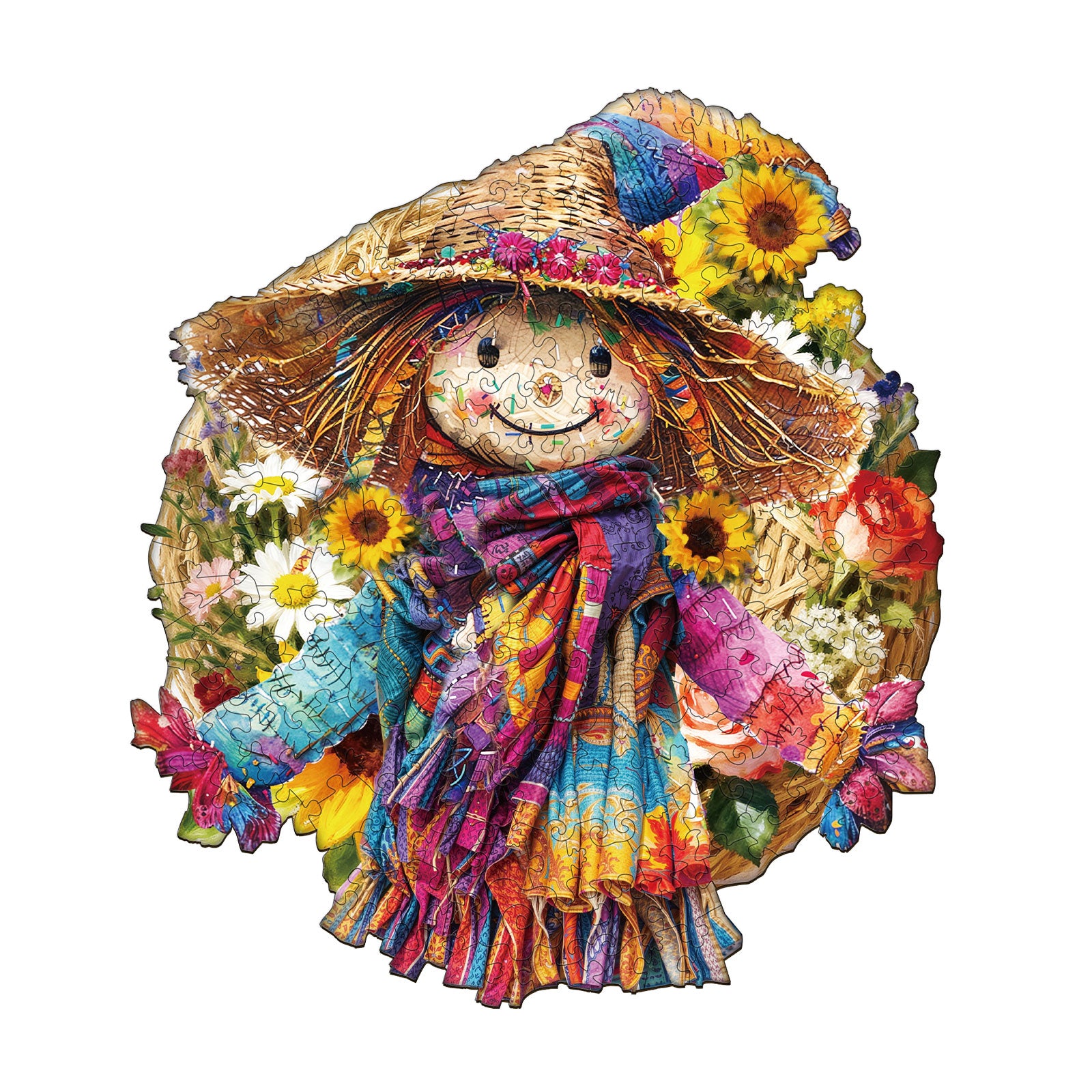 Straw Maiden Wooden Jigsaw Puzzle