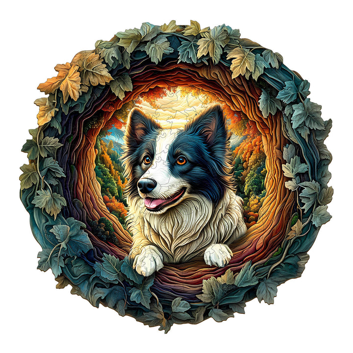 3D Border Collie Wooden Jigsaw Puzzle