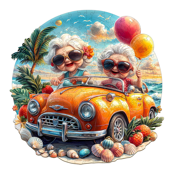 Happy grandma Wooden Jigsaw Puzzle