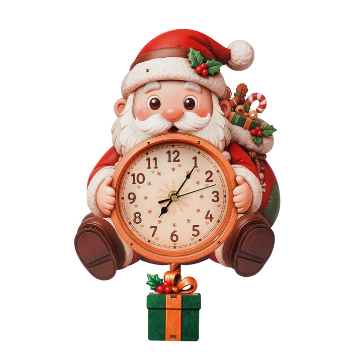 Santa Claus – DIY Wooden Clock, 3D Puzzle Craft Kit