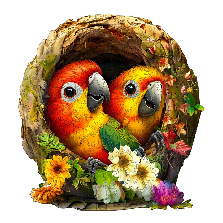 Naughty Parrot-1 Wooden Jigsaw Puzzle