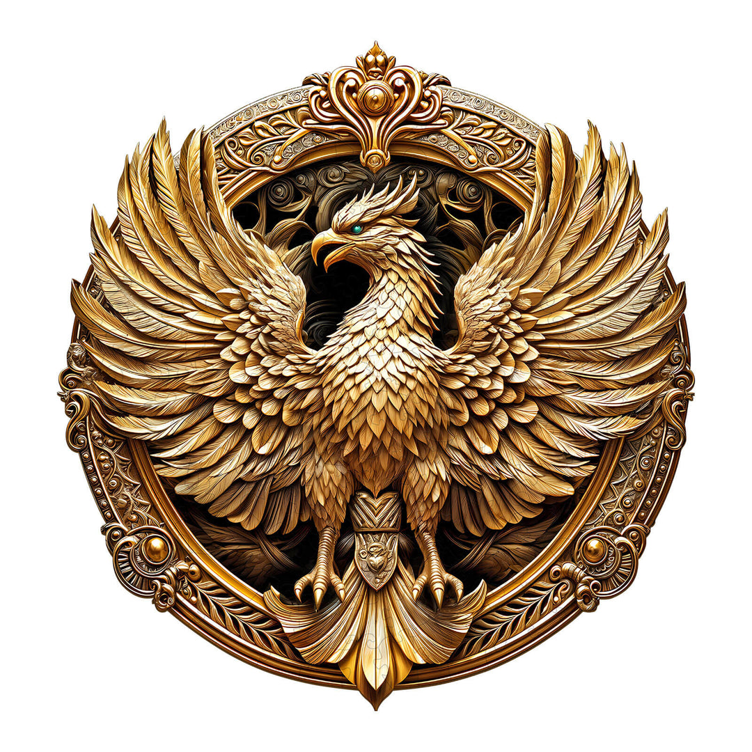 3D Metal Phoenix Wooden Jigsaw Puzzle - Woodbests