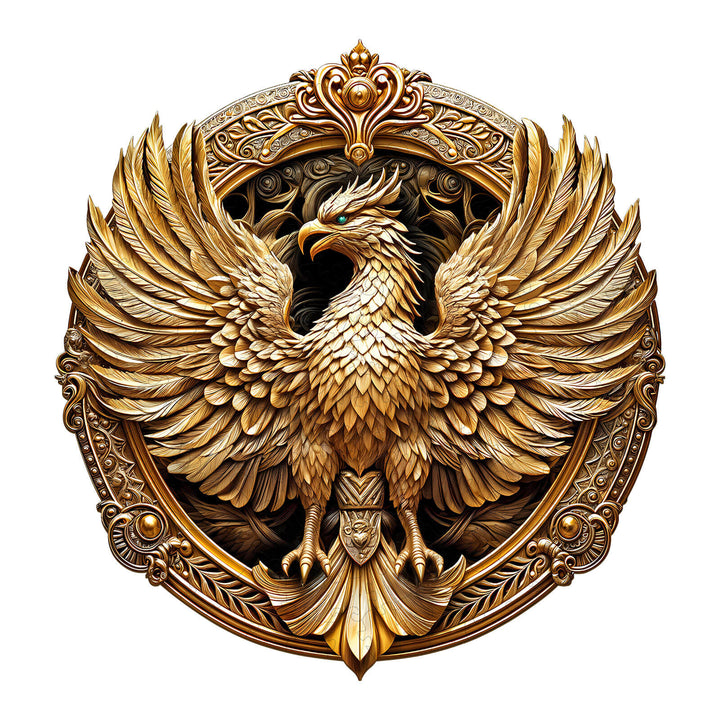 3D Metal Phoenix Wooden Jigsaw Puzzle - Woodbests