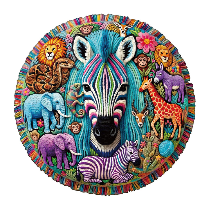 Color Safari Wooden Jigsaw Puzzle