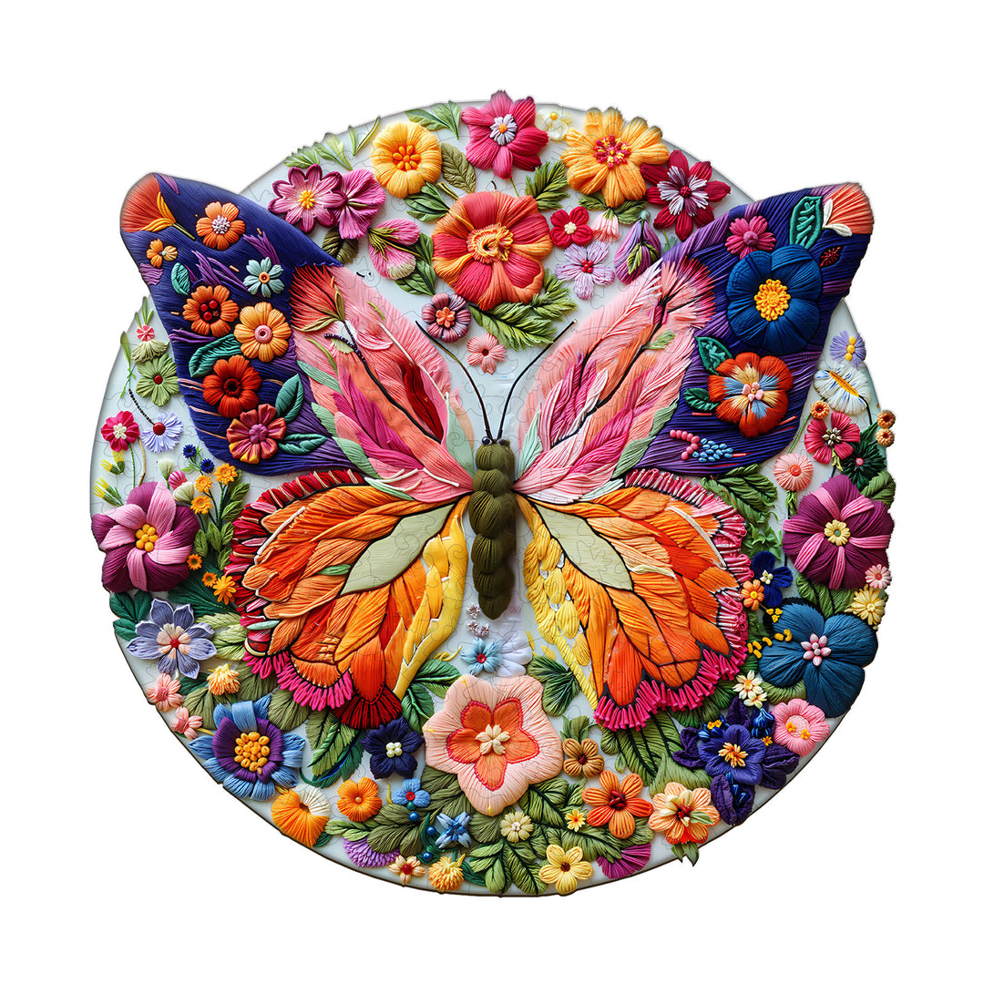 Woven Butterfly Wooden Jigsaw Puzzle