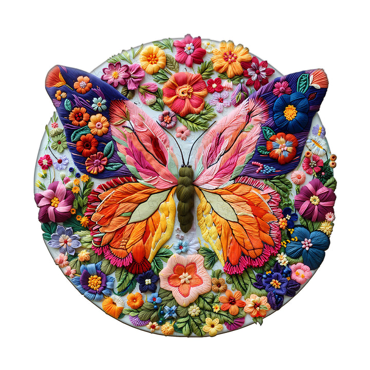 Woven Butterfly Wooden Jigsaw Puzzle