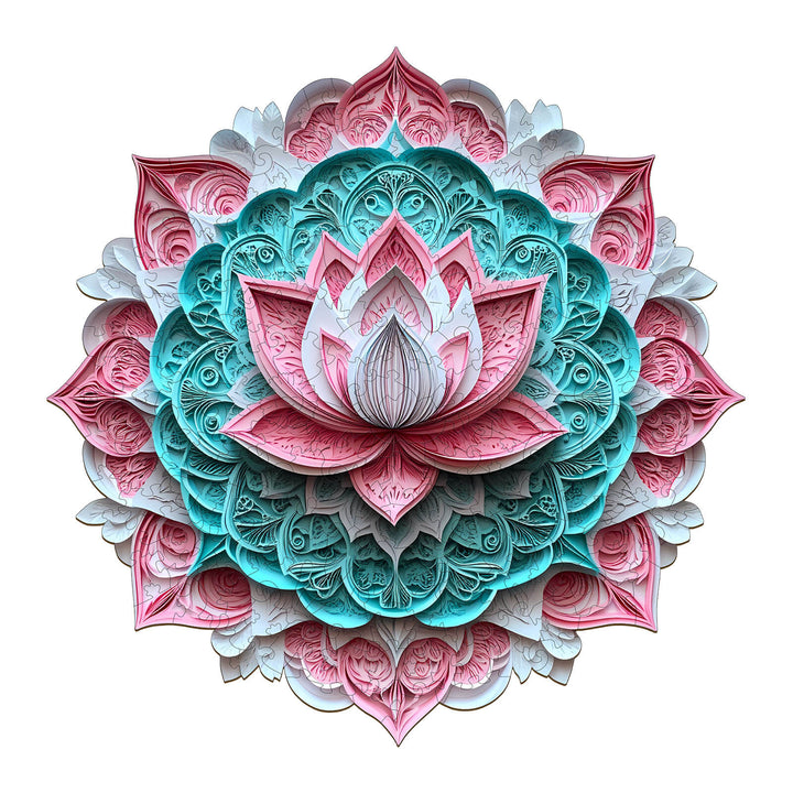 3D Mandala Lotus-1 Wooden Jigsaw Puzzle