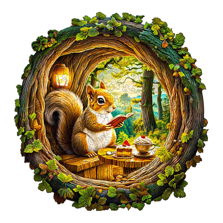 3D Squirrel in The Cave-1 Wooden Jigsaw Puzzle