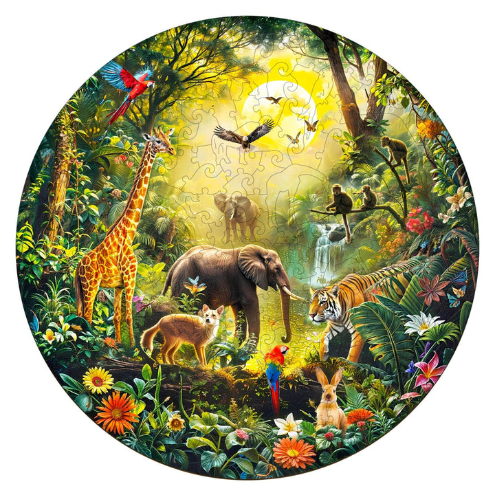 Animal Party Wooden Jigsaw Puzzle - Woodbests