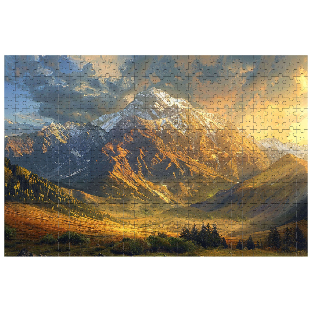 Sunset Mountains 500 / 1000 Piece Puzzle - By Woodbests