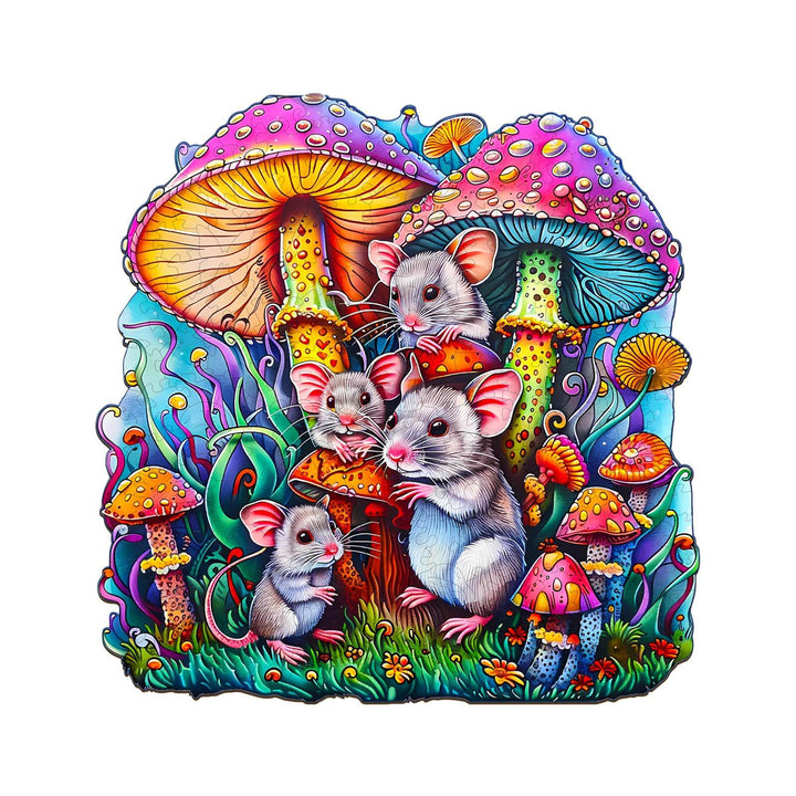 Mouse Family Wooden Jigsaw Puzzle