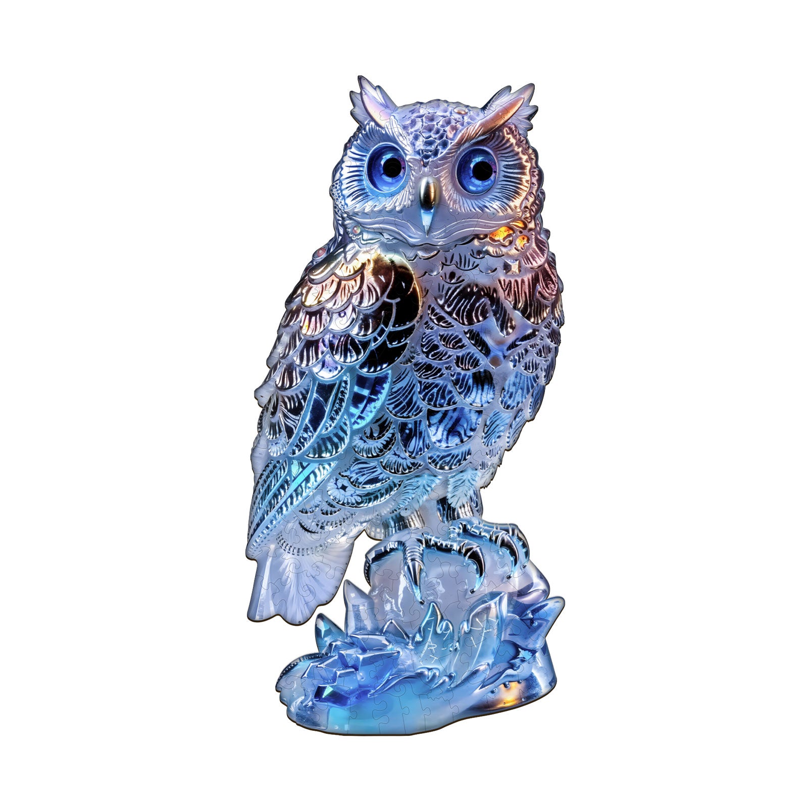Neon Owl Wooden Jigsaw Puzzle