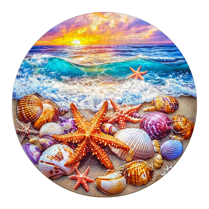 Ocean and Shells-2 Wooden Jigsaw Puzzle