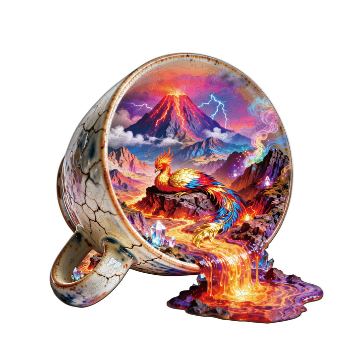 Lava Teacup Wooden Jigsaw Puzzle