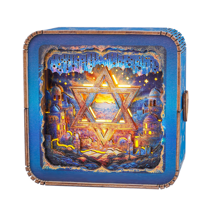 Star of David Kit - 3D Wooden Puzzle Night Light