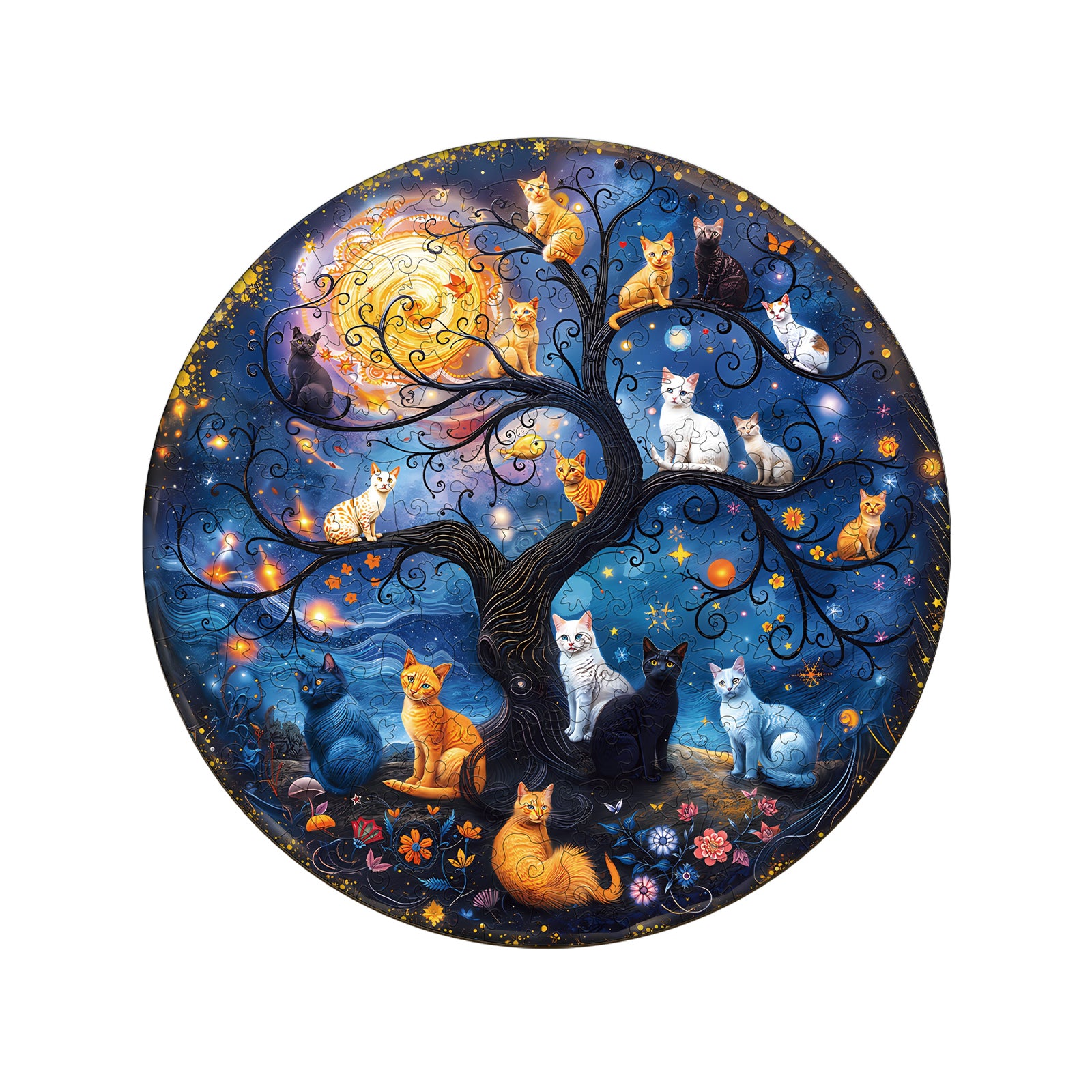 Puzzle en bois Arbre et Chat
