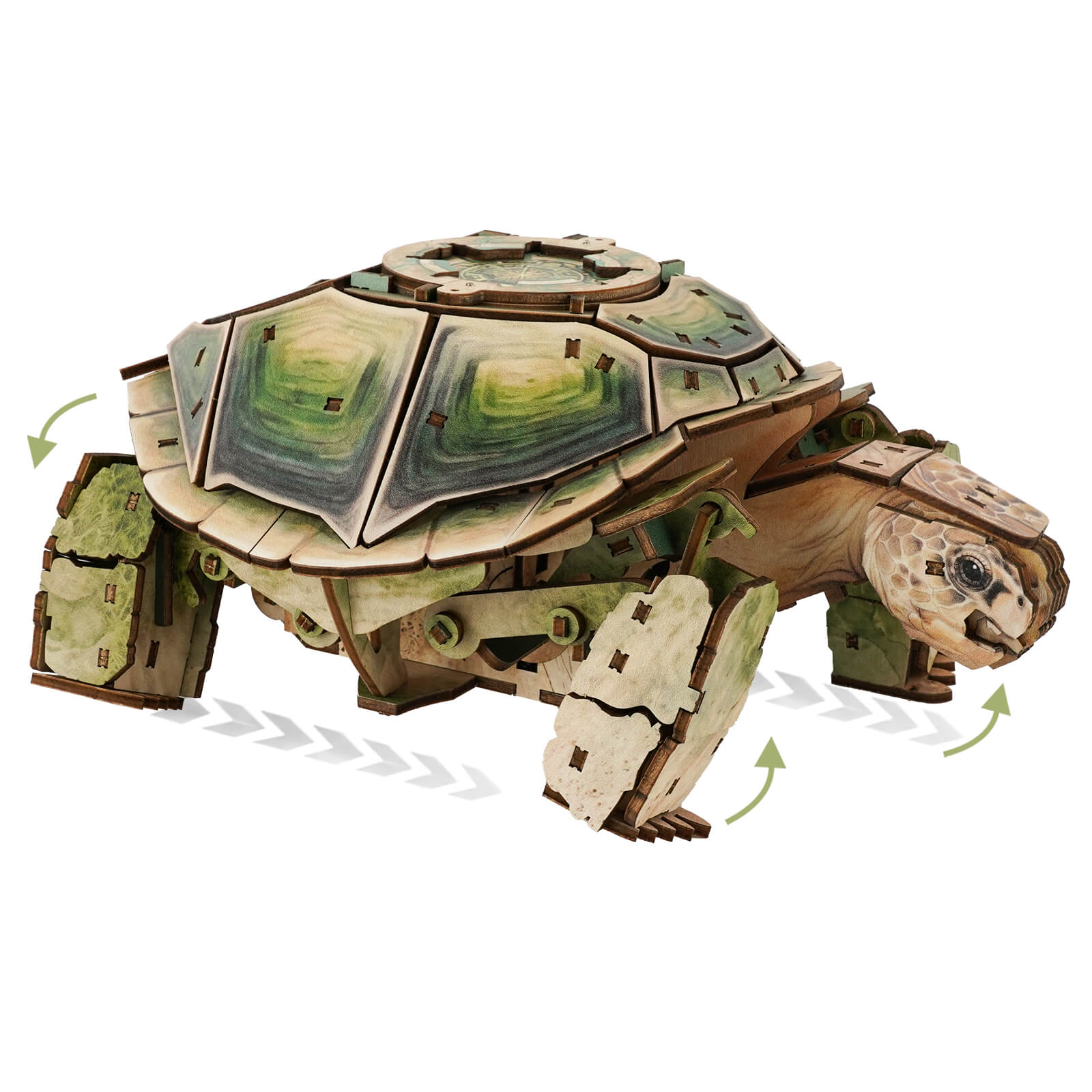 3D Wooden Mechanical Kit - Land Tortoise