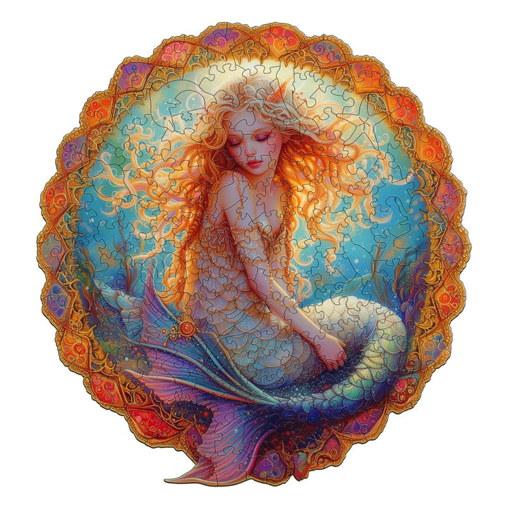 Dreamy Mermaid Wooden Jigsaw Puzzle-Woodbests