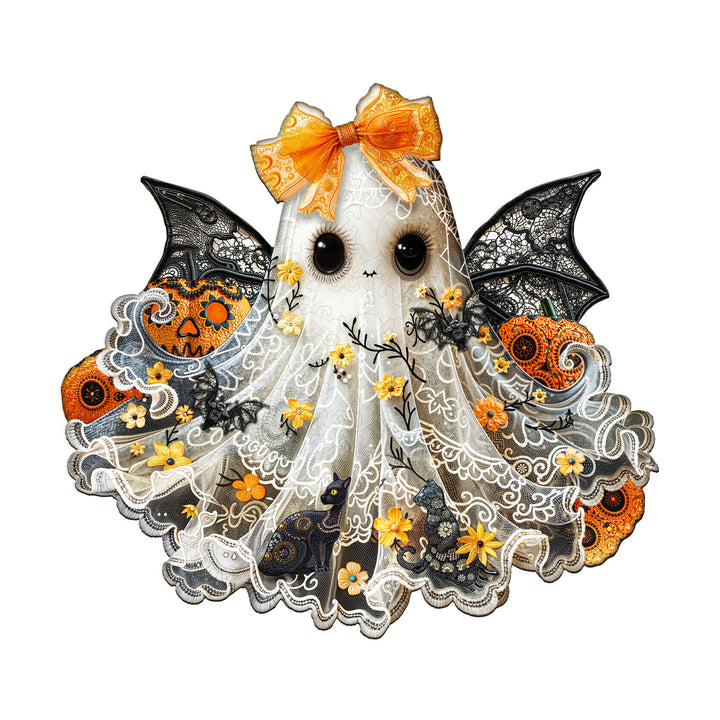 Little Miss Ghost Wooden Jigsaw Puzzle