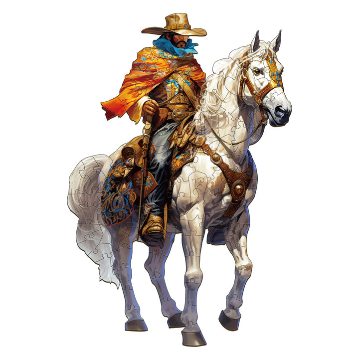 Cowboy Wooden Jigsaw Puzzle-Woodbests
