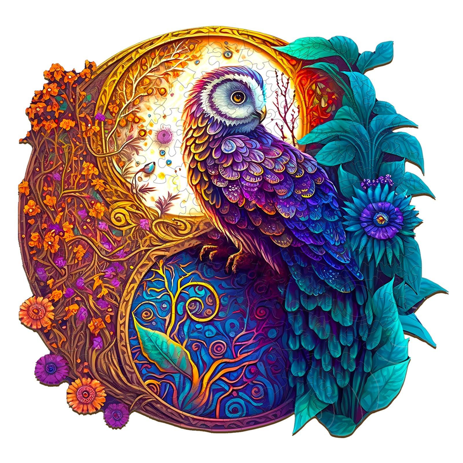 Yin Yang Owl 1 Wooden Jigsaw Puzzle
