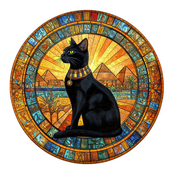 Egyptian Cat Wooden Jigsaw Puzzle