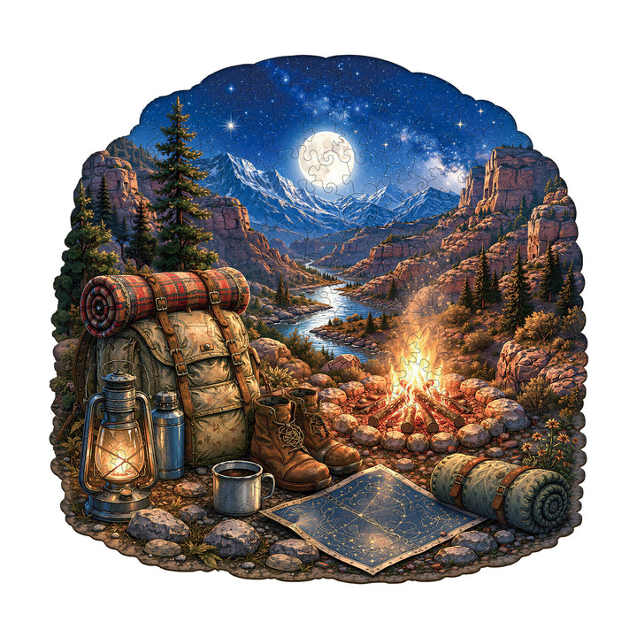 Moonlit Quest  Wooden Jigsaw Puzzle