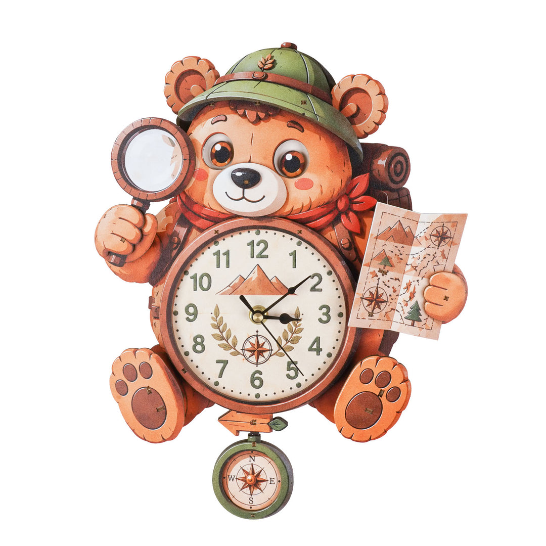 Meeresschildkröte – Stündlicher Glockenschlag DIY Holz-Uhr, 3D Puzzle-Bastelset