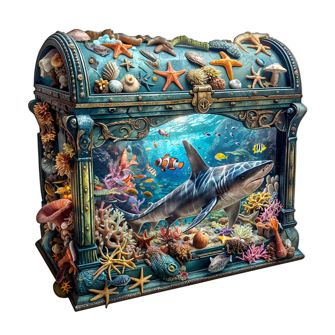 3D Treasure Chest Ocean-1 Wooden Jigsaw Puzzle
