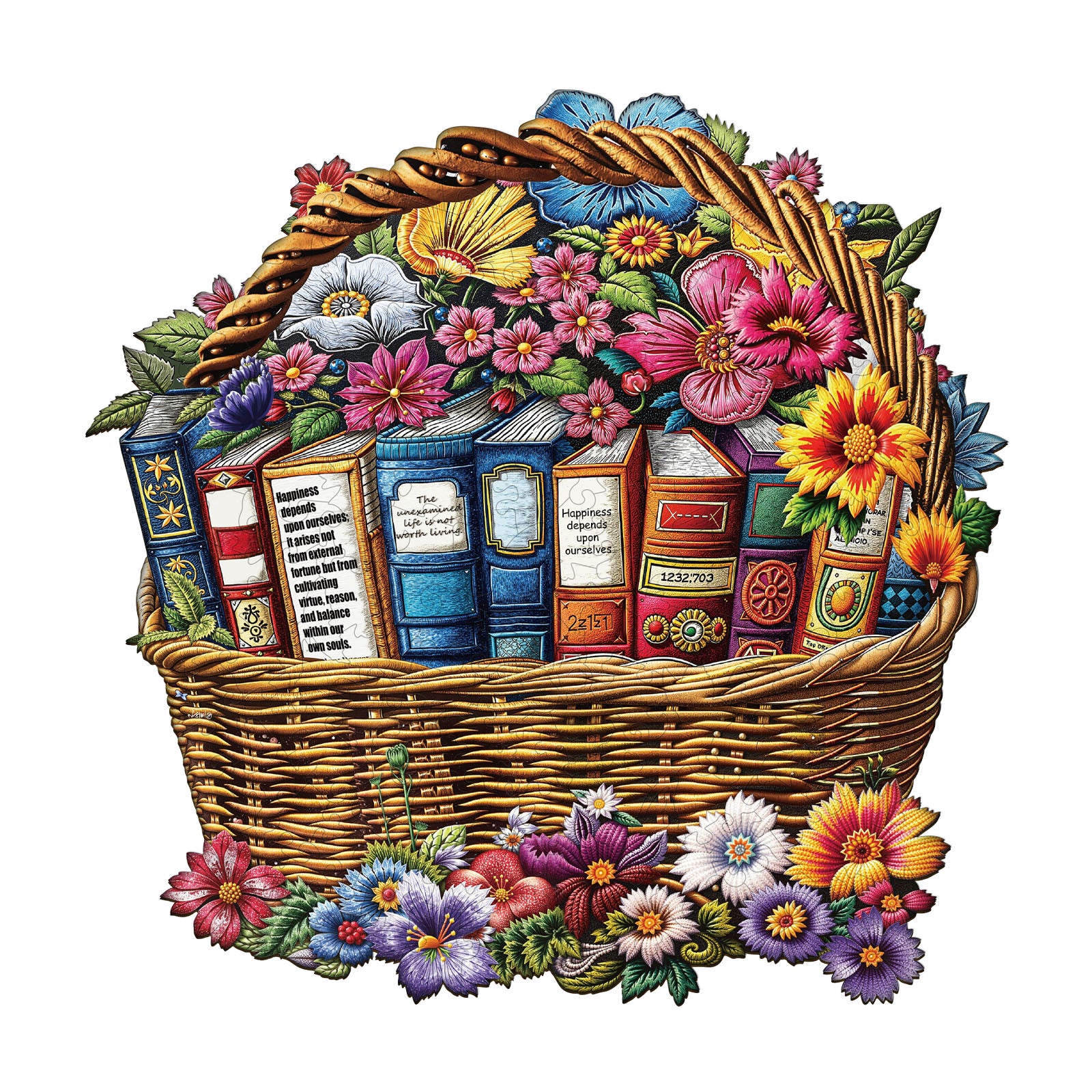 Basket of Knowledge Wooden Jigsaw Puzzle