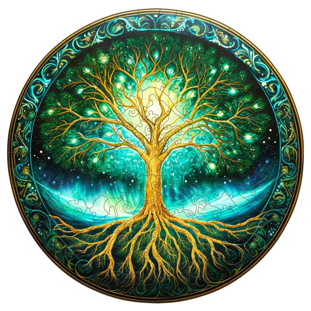 Aurora Tree of Life Wooden Jigsaw Puzzle-Woodbests