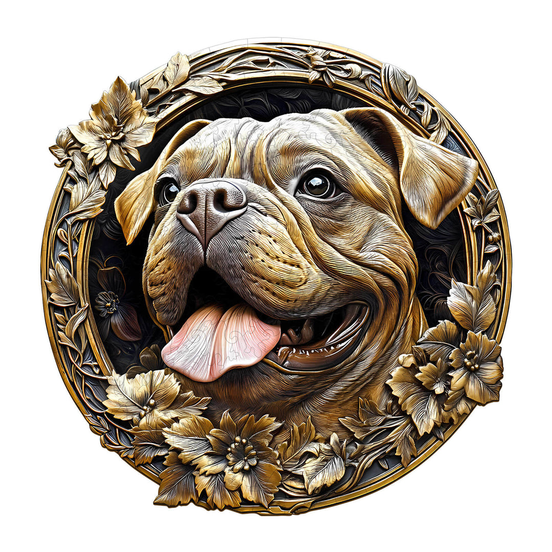 3D Metal French Bulldog Wooden Jigsaw Puzzle