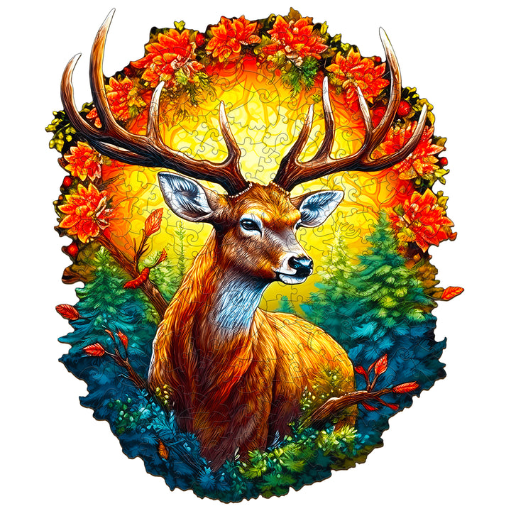 Deer Of Life-2 Wooden Jigsaw Puzzle-Woodbests