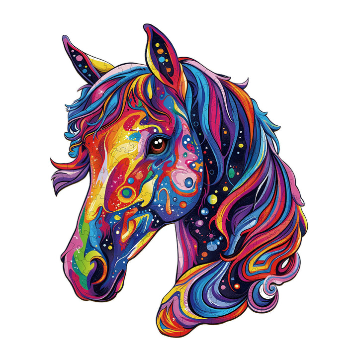 Colorful Horse Wooden Jigsaw Puzzle - Woodbests