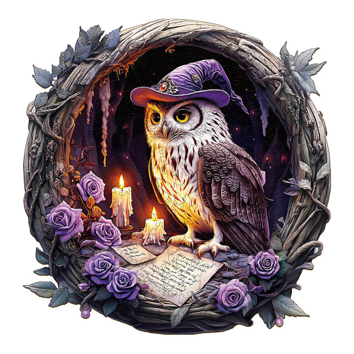 3D Witch Owl Wooden Jigsaw Puzzle