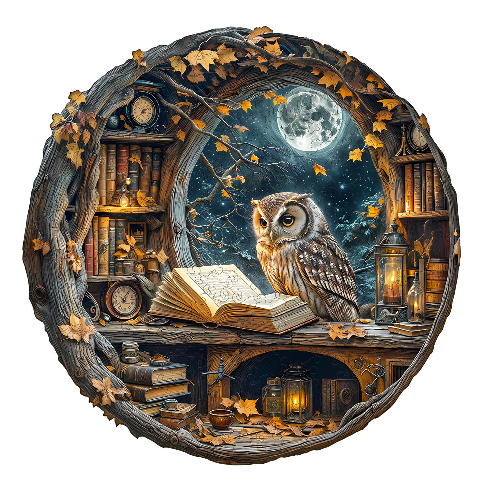 Woodbests Moonlit Reader Wooden Puzzle Woodbests
