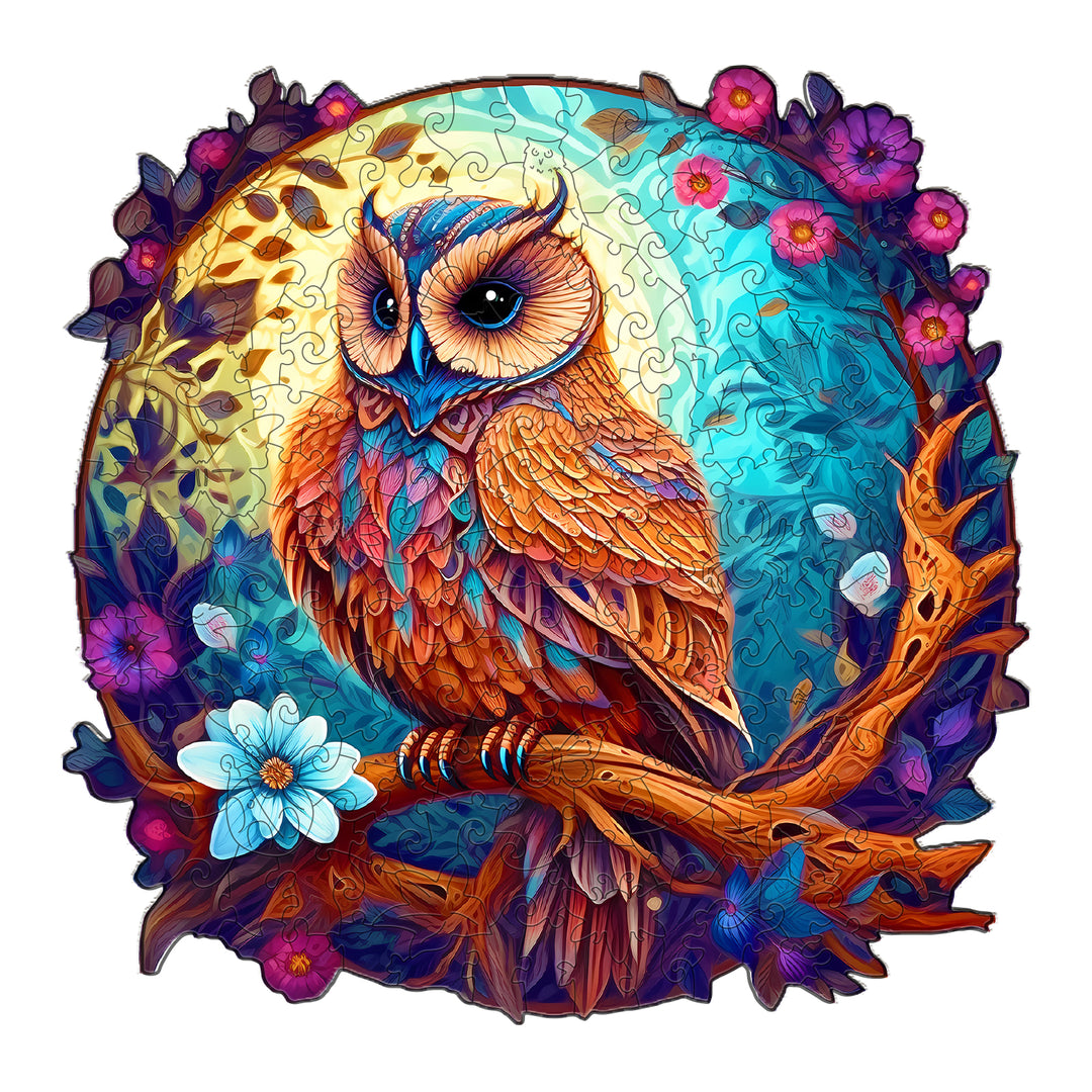 Silent Owl Wooden Jigsaw Puzzle-Woodbests