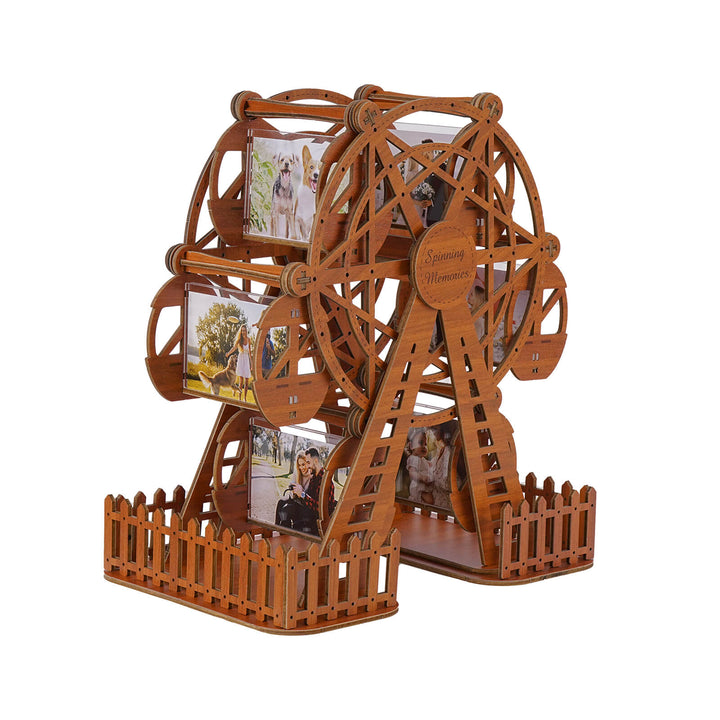 Retro Walnut – DIY 3D Wooden Photo Frame Ferris Wheel