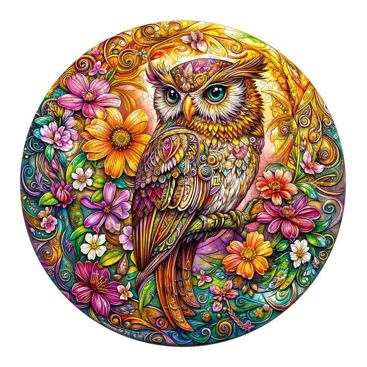 Color Owl Wooden Jigsaw Puzzle