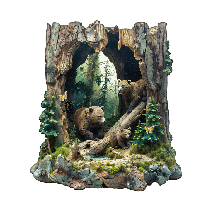 Bear Family Wooden Jigsaw Puzzle