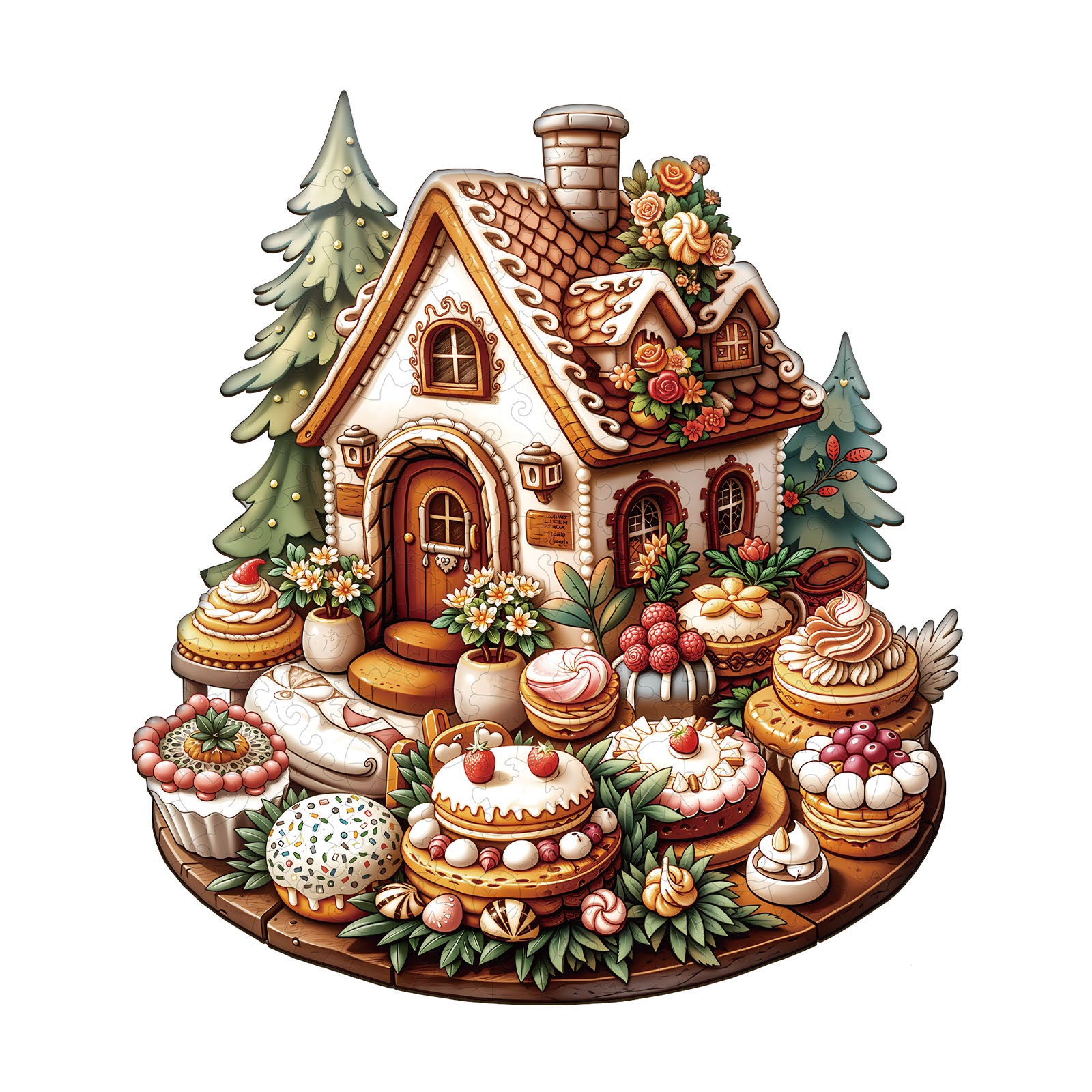 sweet house Wooden Jigsaw Puzzle