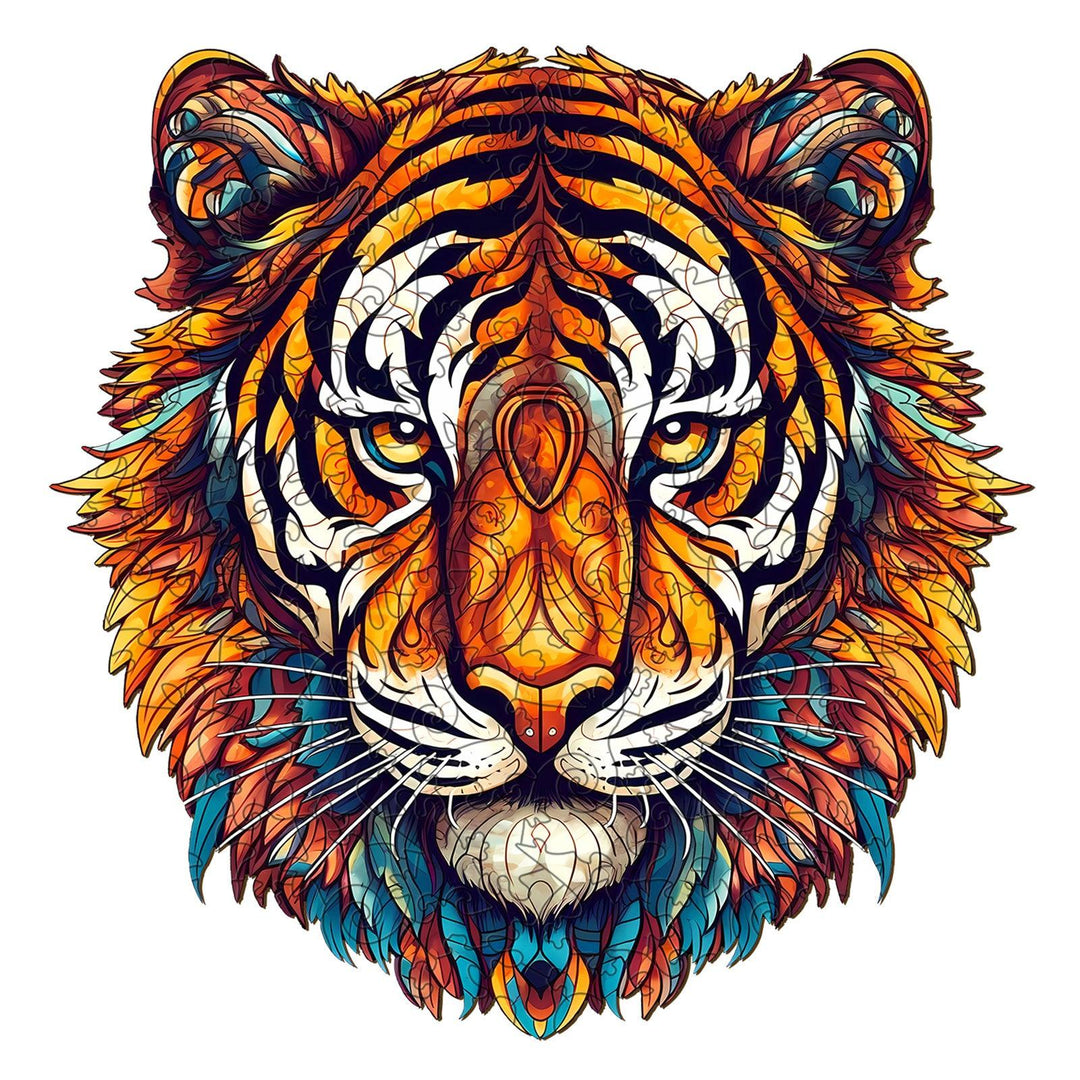 Brave Tiger Wooden Jigsaw Puzzle-Woodbests
