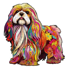 Beautiful Shih Tzu Wooden Jigsaw Puzzle-Woodbests