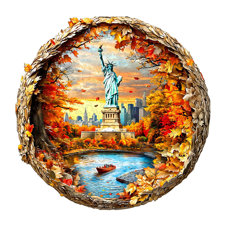 3D New York Autumn Wooden Jigsaw Puzzle