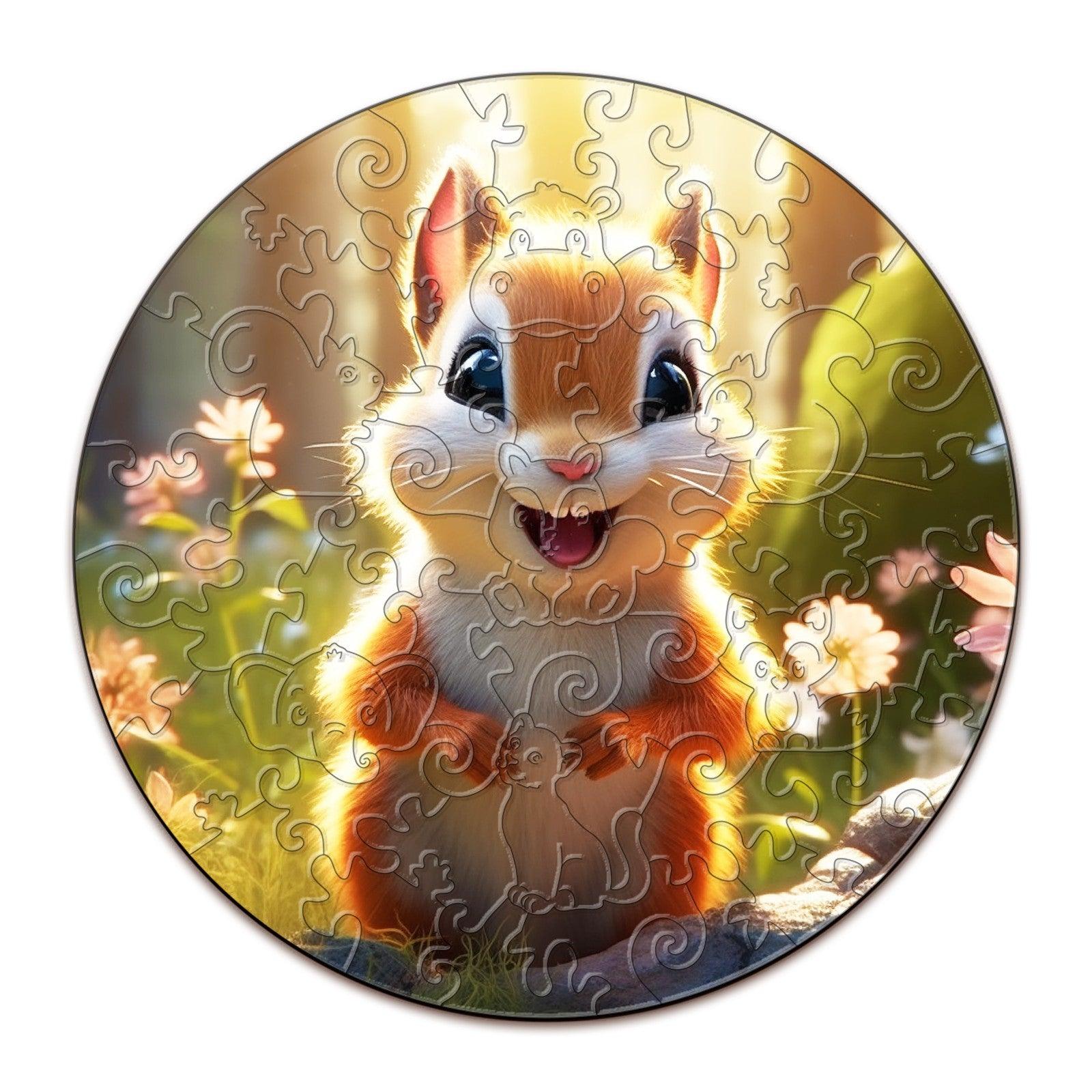 Cute Squirrel Children's Wooden Jigsaw Puzzle